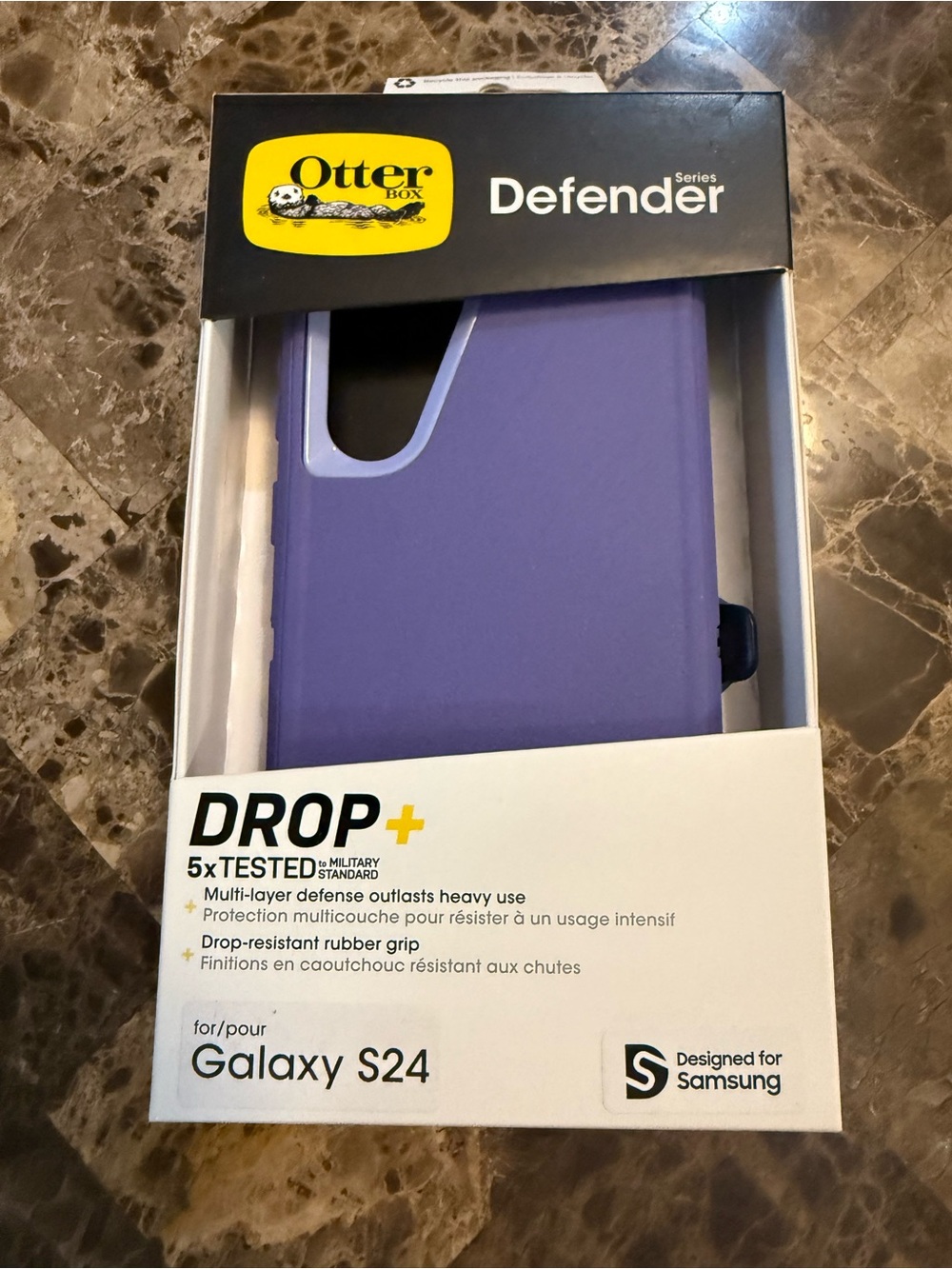 New OtterBox Defender Series Case for Galaxy S24 Purple black